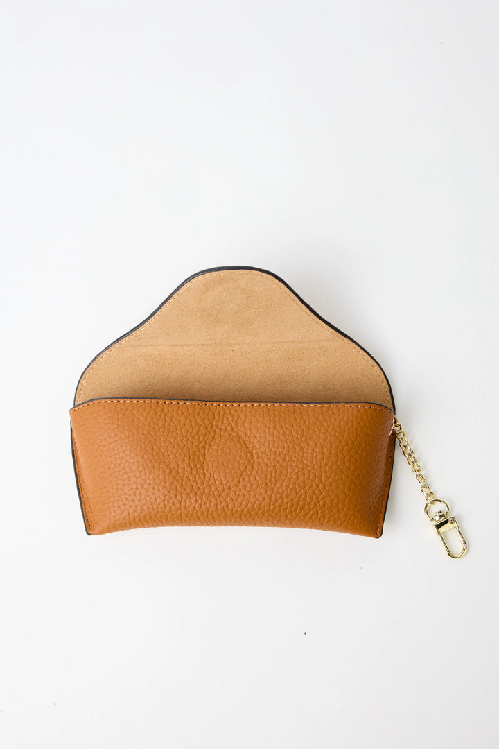 Keychain Leather Sunglasses Case | Tan
