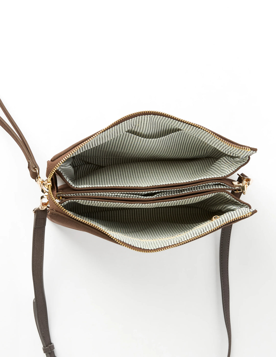 Frankie Multi Pouch Bag | Choc Suede