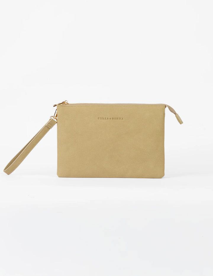 Frankie Multi Pouch | Taupe Suede