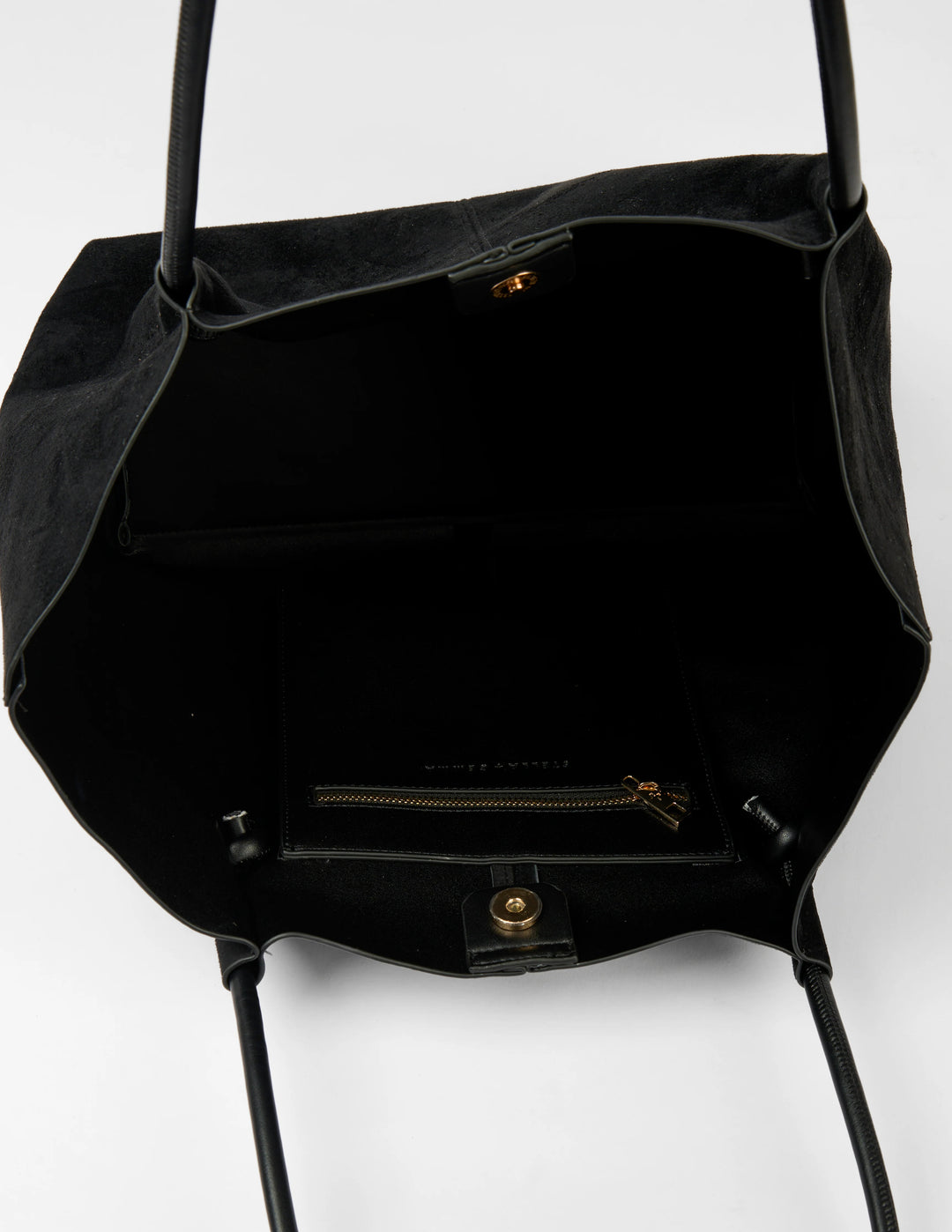 Clemence Tote | Black Suedette
