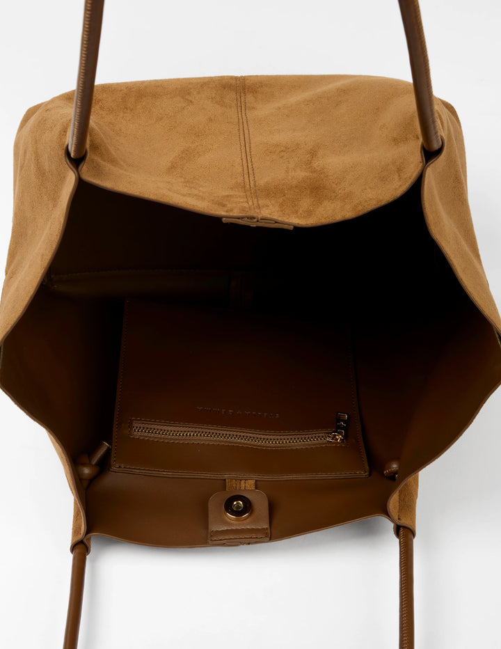 Clemence Tote | Chestnut Suedette