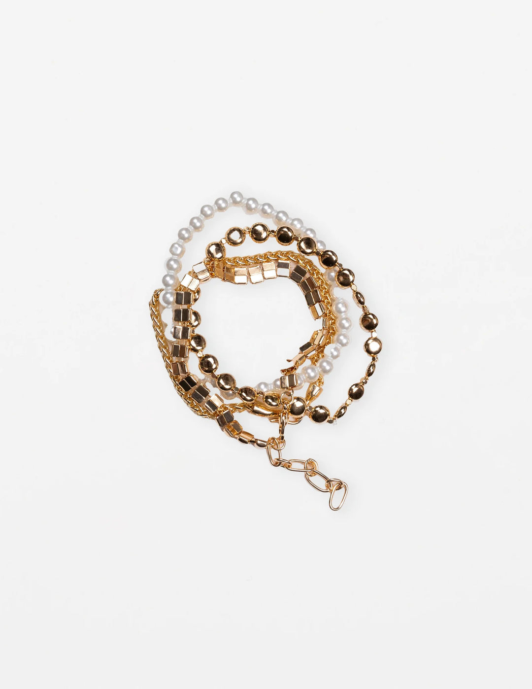 Bracelet 4 Set | Gold/Pearl