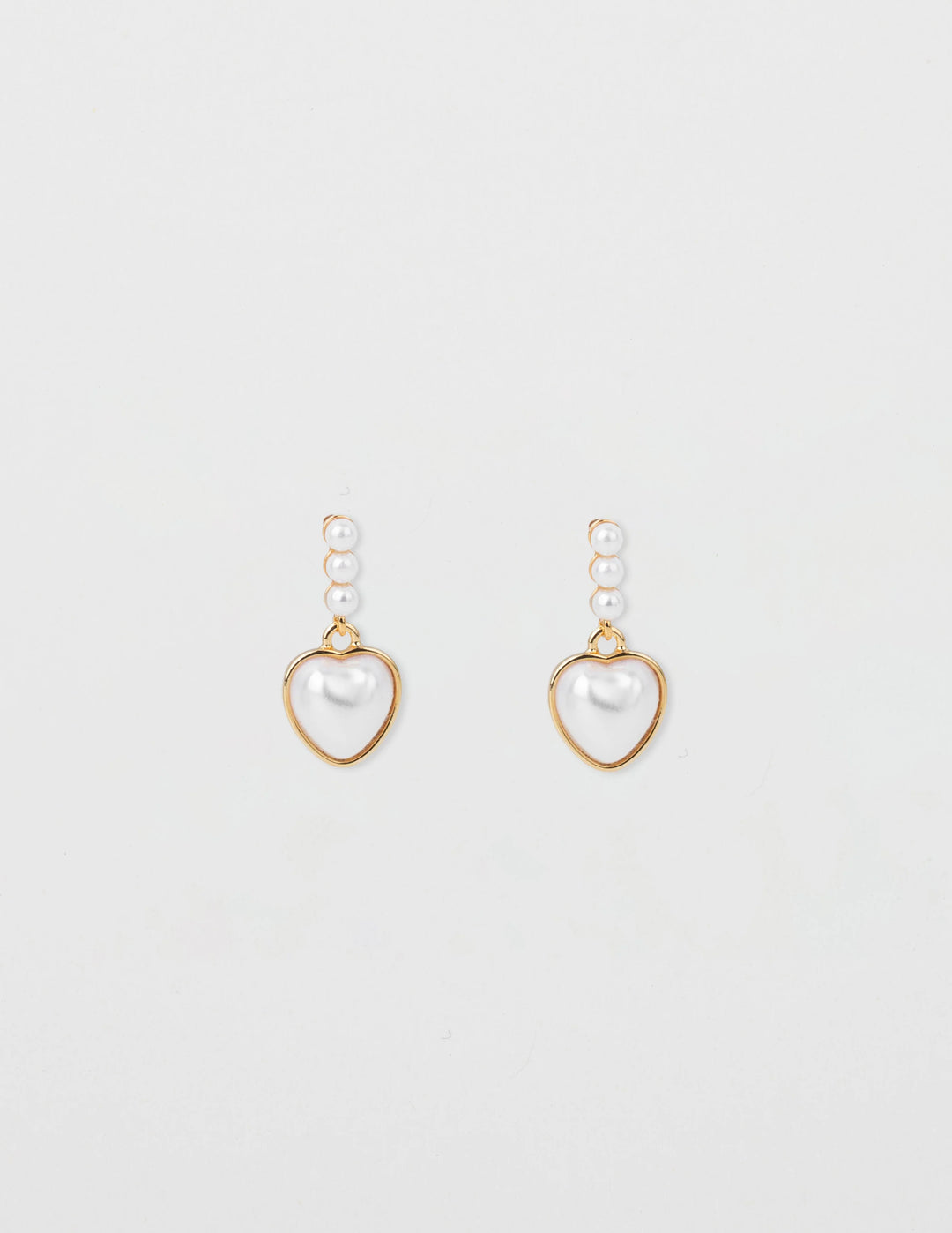 Earring | Gold/Pearl Heart