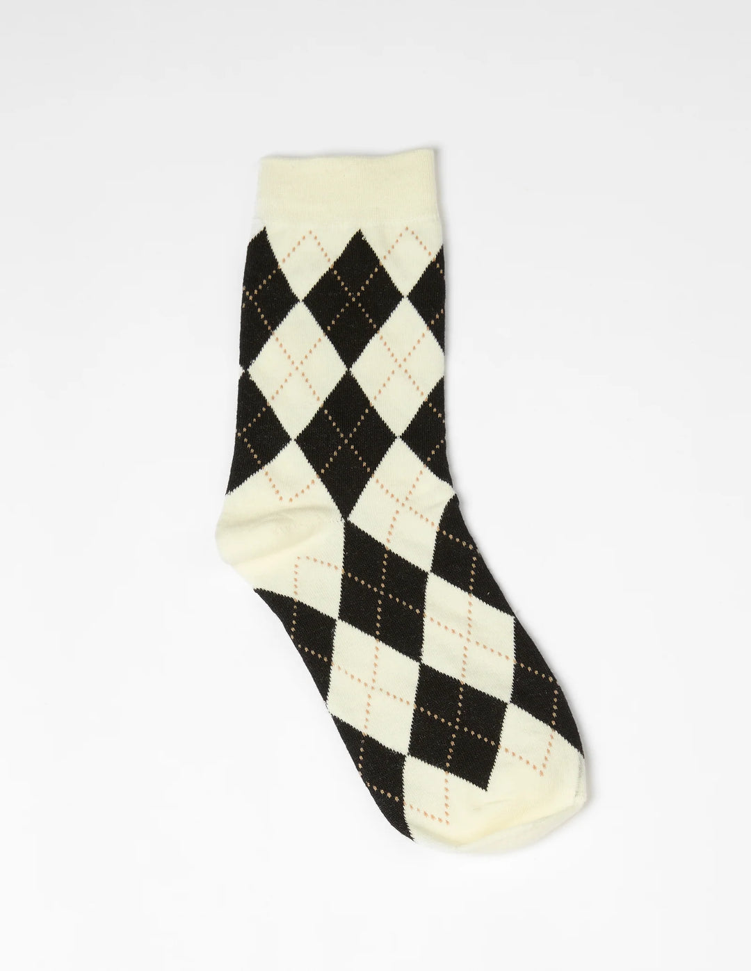 Socks | Cream/Black Argyle