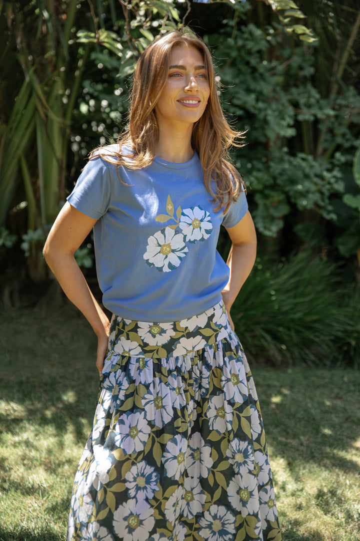 Classic Tee | Denim Monet’s Garden