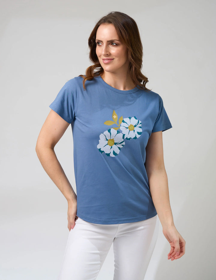 Classic Tee | Denim Monet’s Garden