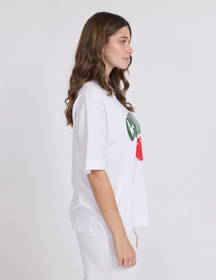 Porter Tee | White Cherie