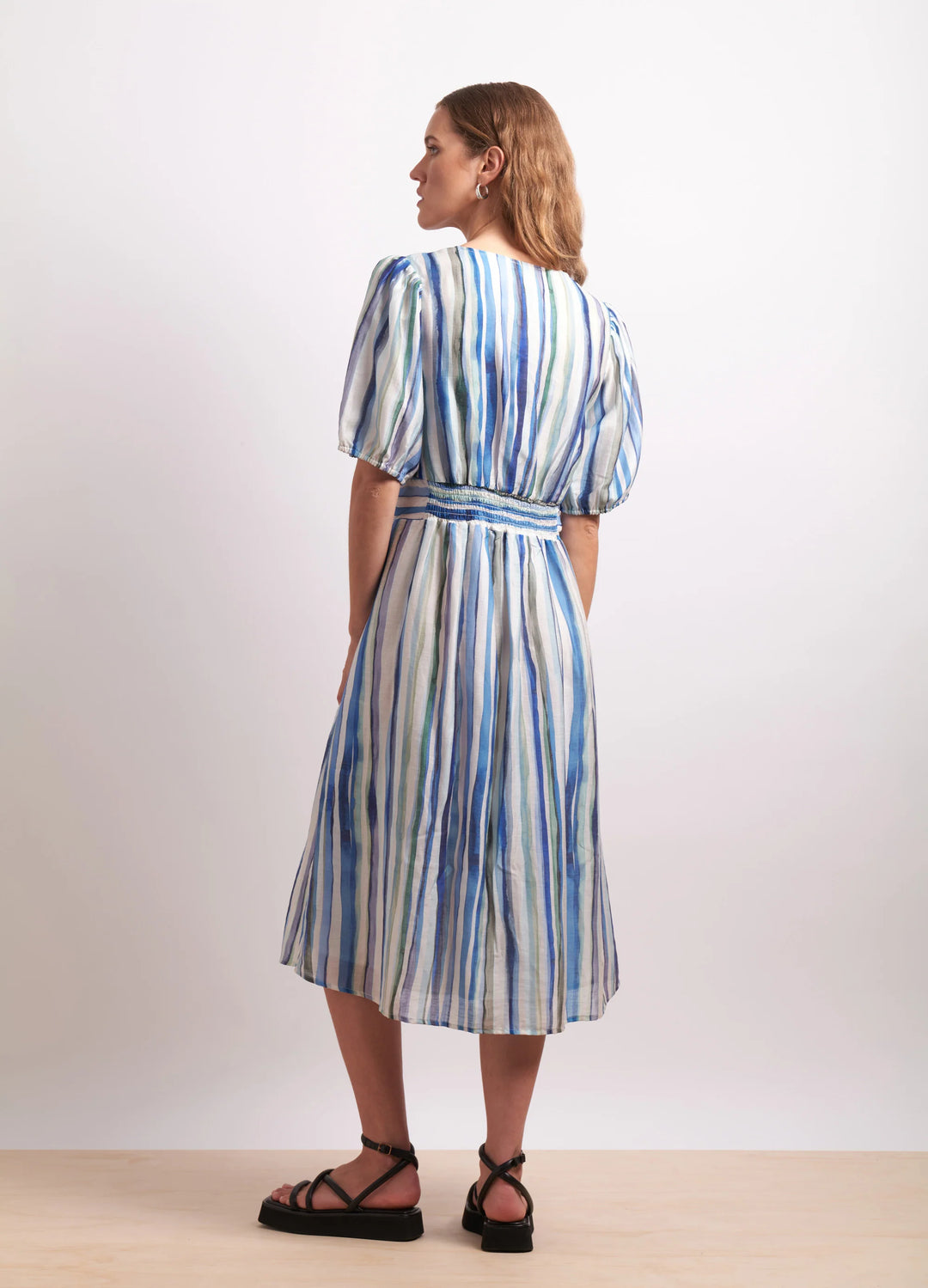 Draw The Line Dress | Azure Stripe