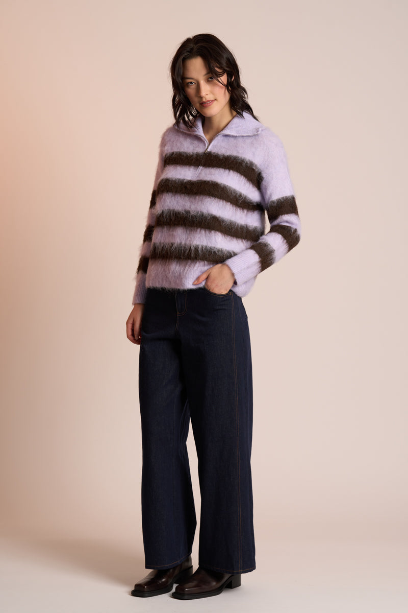 The Zip Jumper | Iris/Cacao