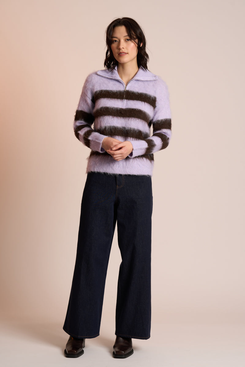 The Zip Jumper | Iris/Cacao