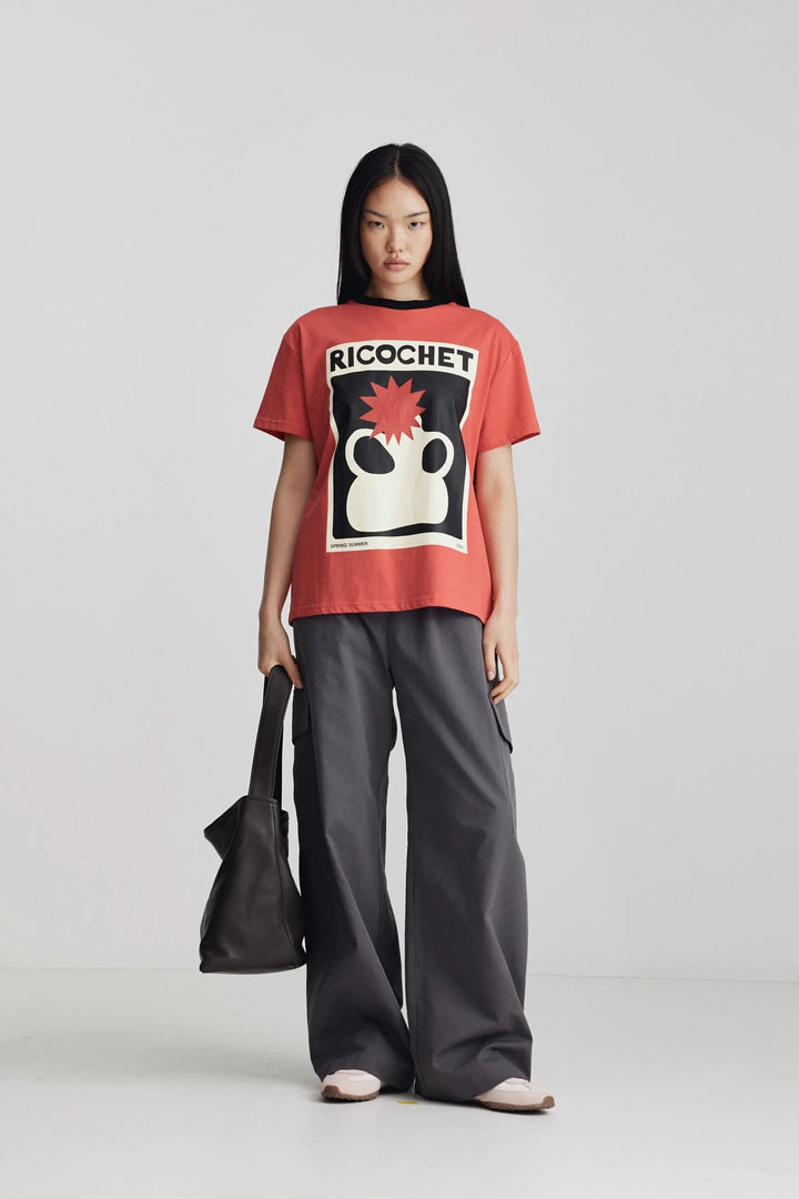 Aiden Tee | Berry Red/Soft Black
