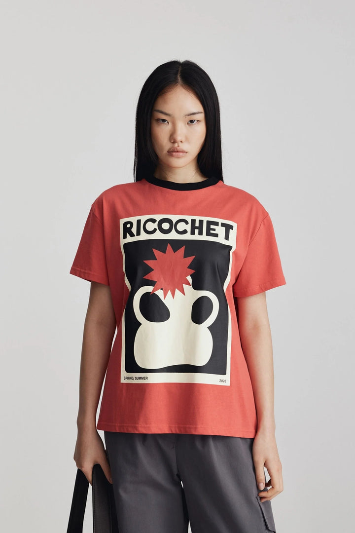 Aiden Tee | Berry Red/Soft Black