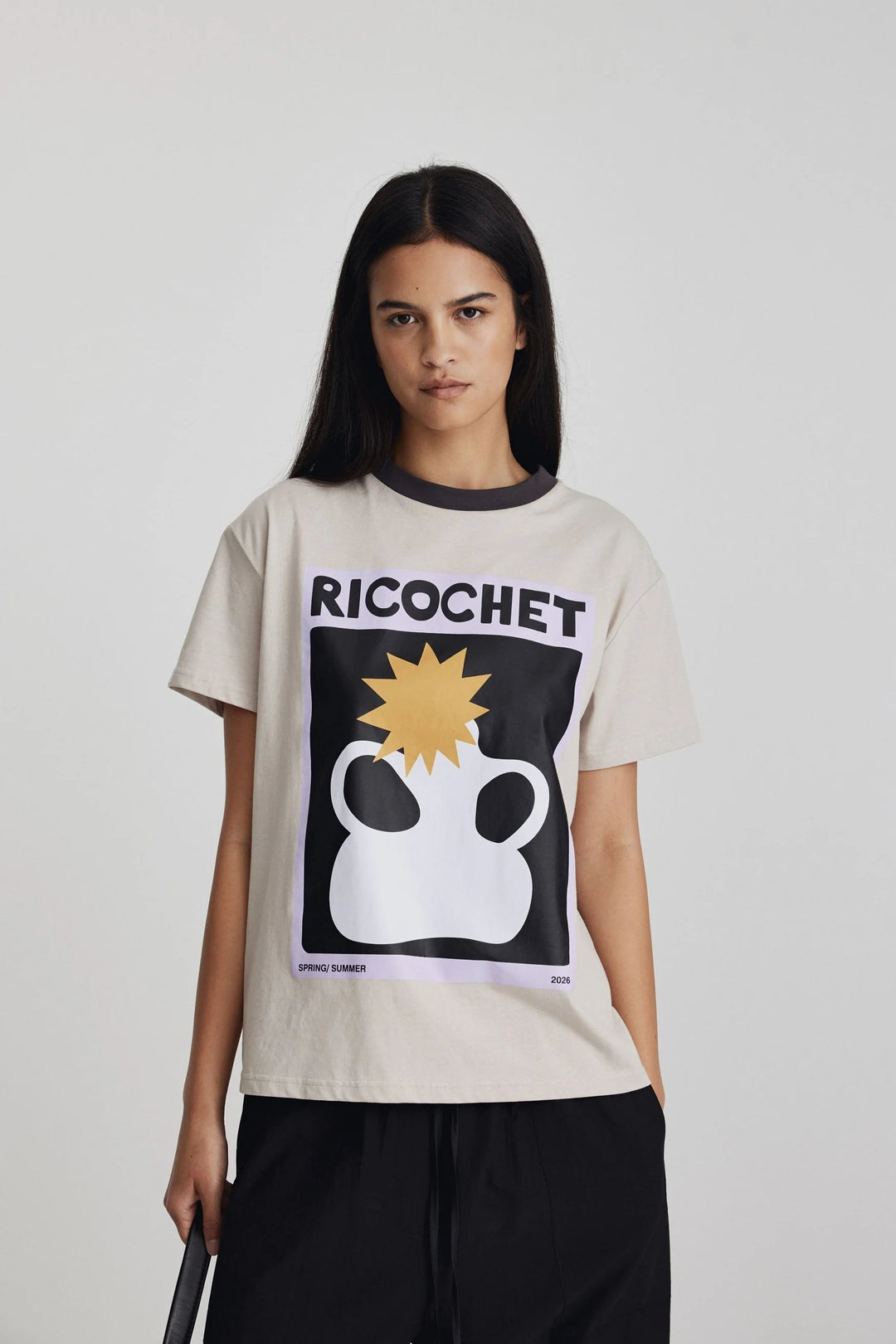 Aiden Tee | Light Grey/Ink