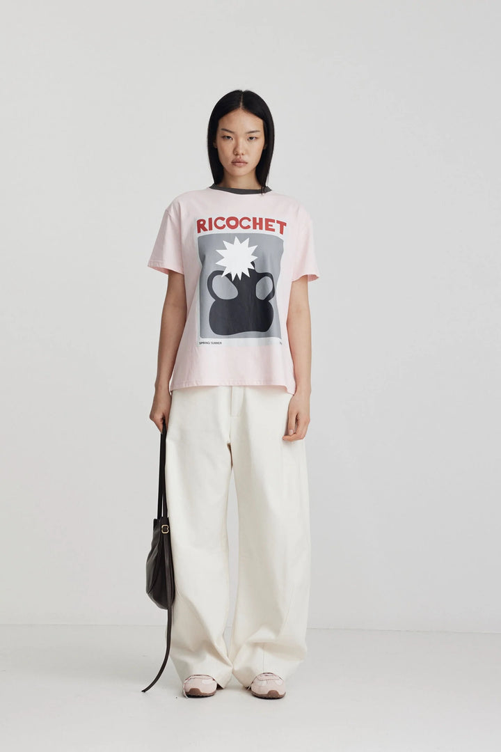 Aiden Tee | Soft Pink/Charcoal