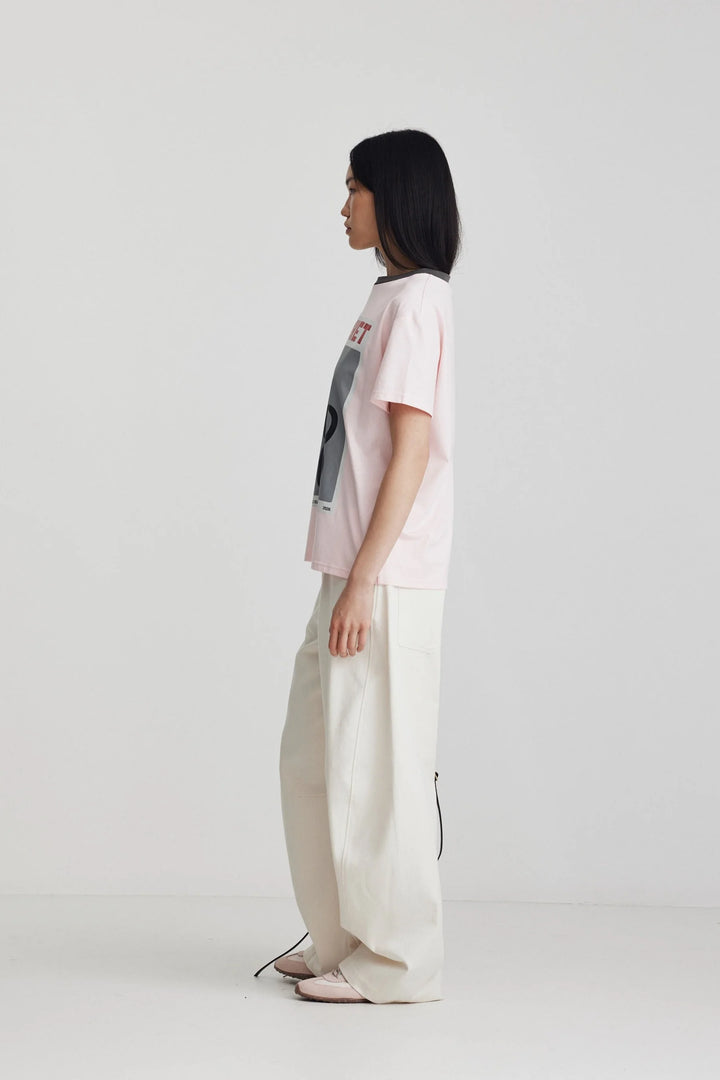 Aiden Tee | Soft Pink/Charcoal