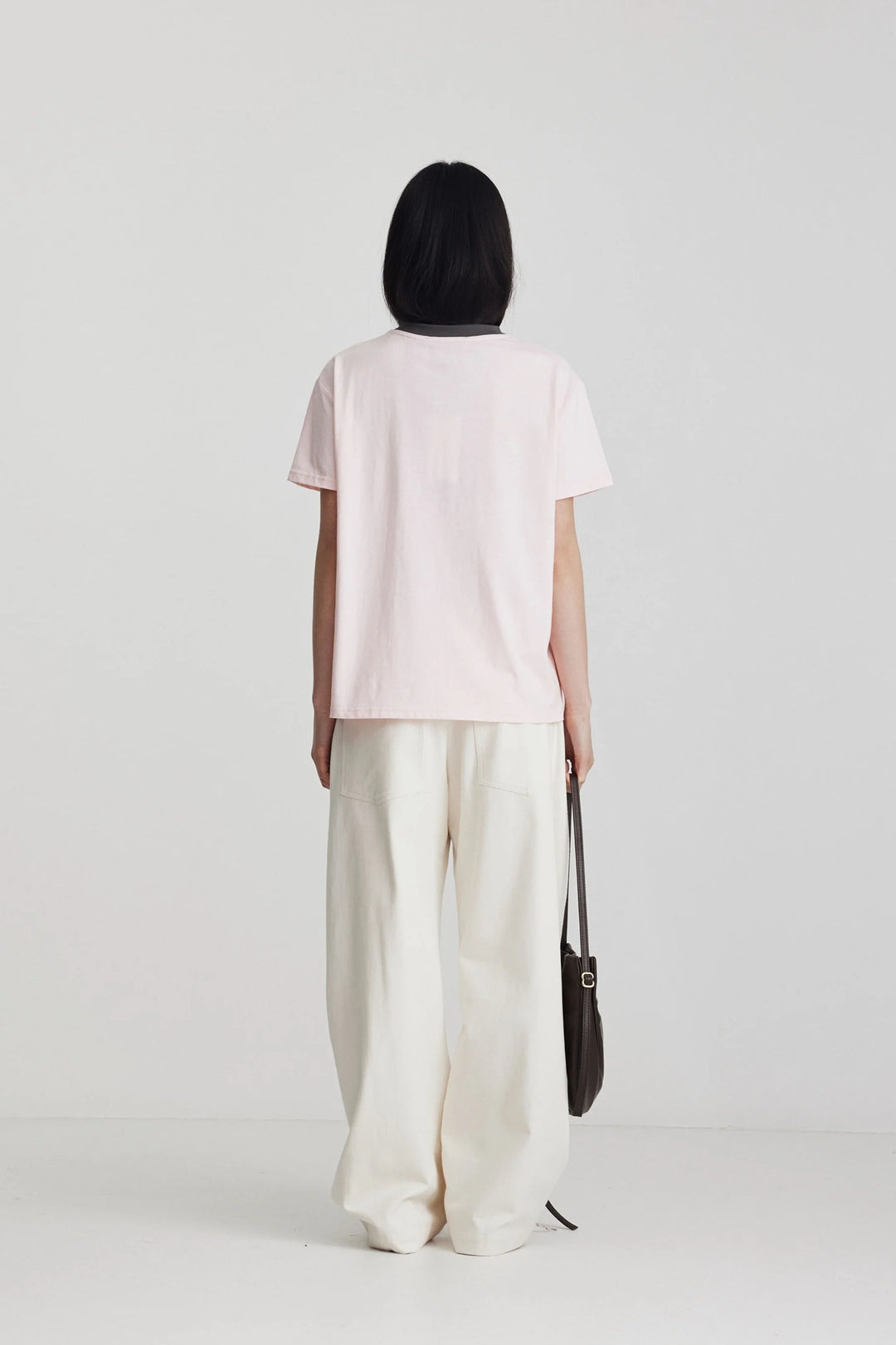 Aiden Tee | Soft Pink/Charcoal