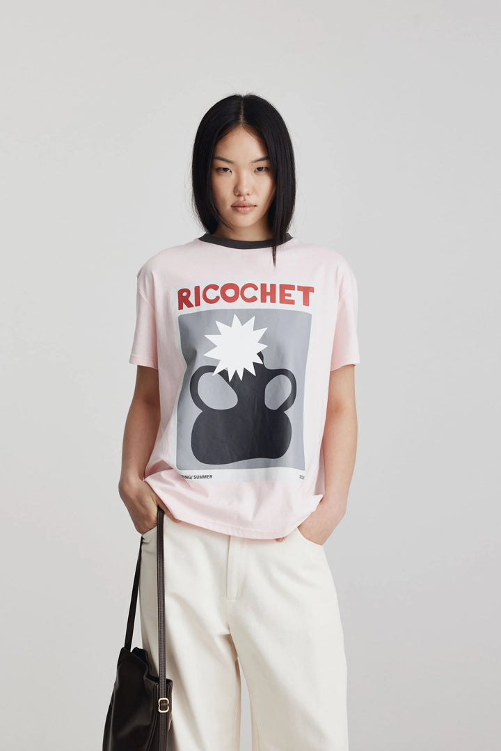 Aiden Tee | Soft Pink/Charcoal