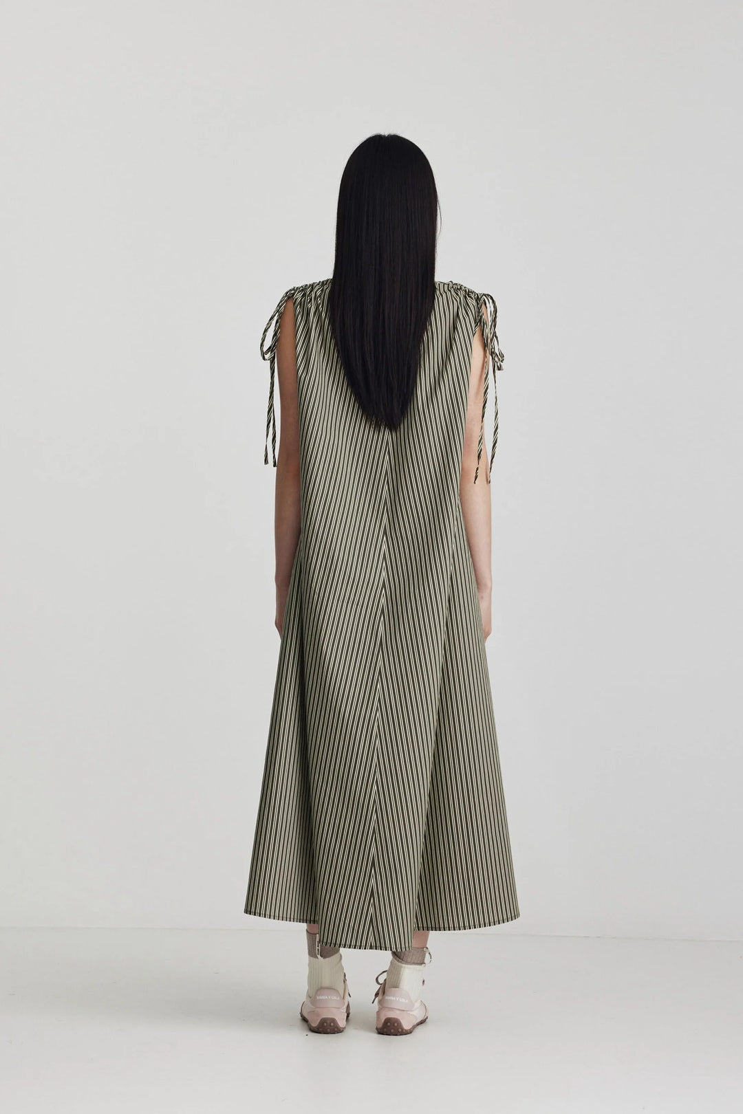 Armadi Dress | Khaki/Butter Stripe