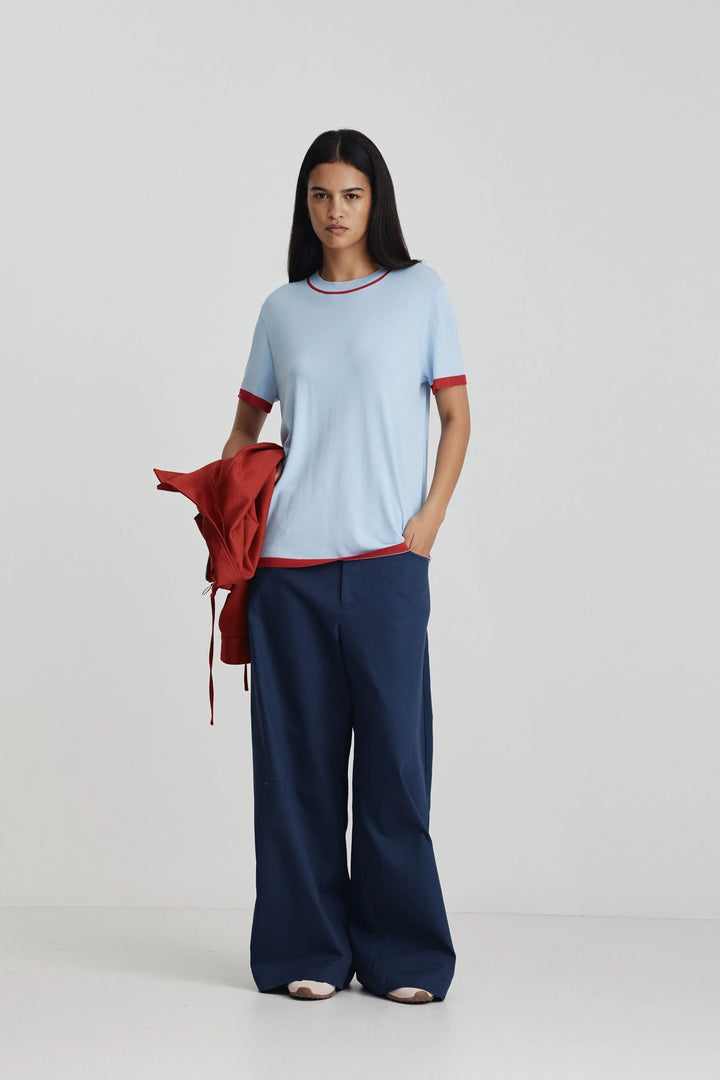 Florent Knit | Ice/Bright Red