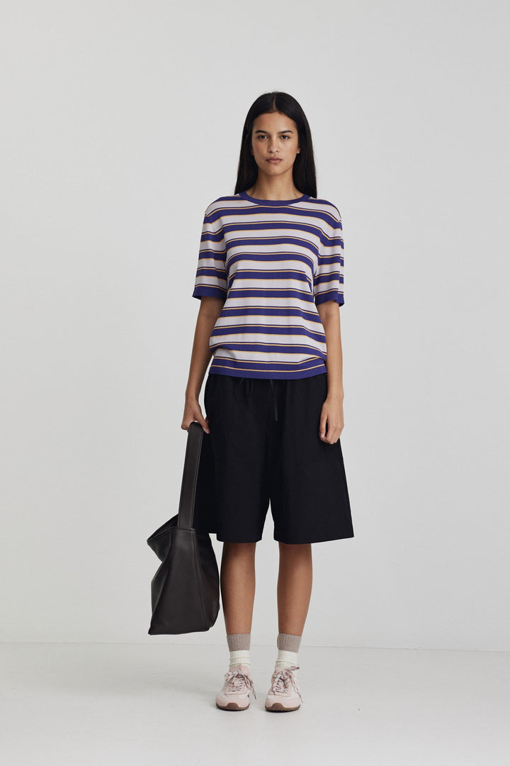 Francisco Knit Tee | Lilac/Dark Purple