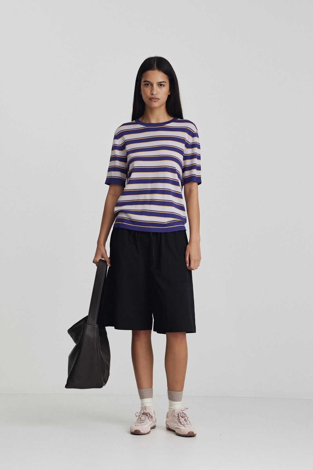 Francisco Knit Tee | Lilac/Dark Purple