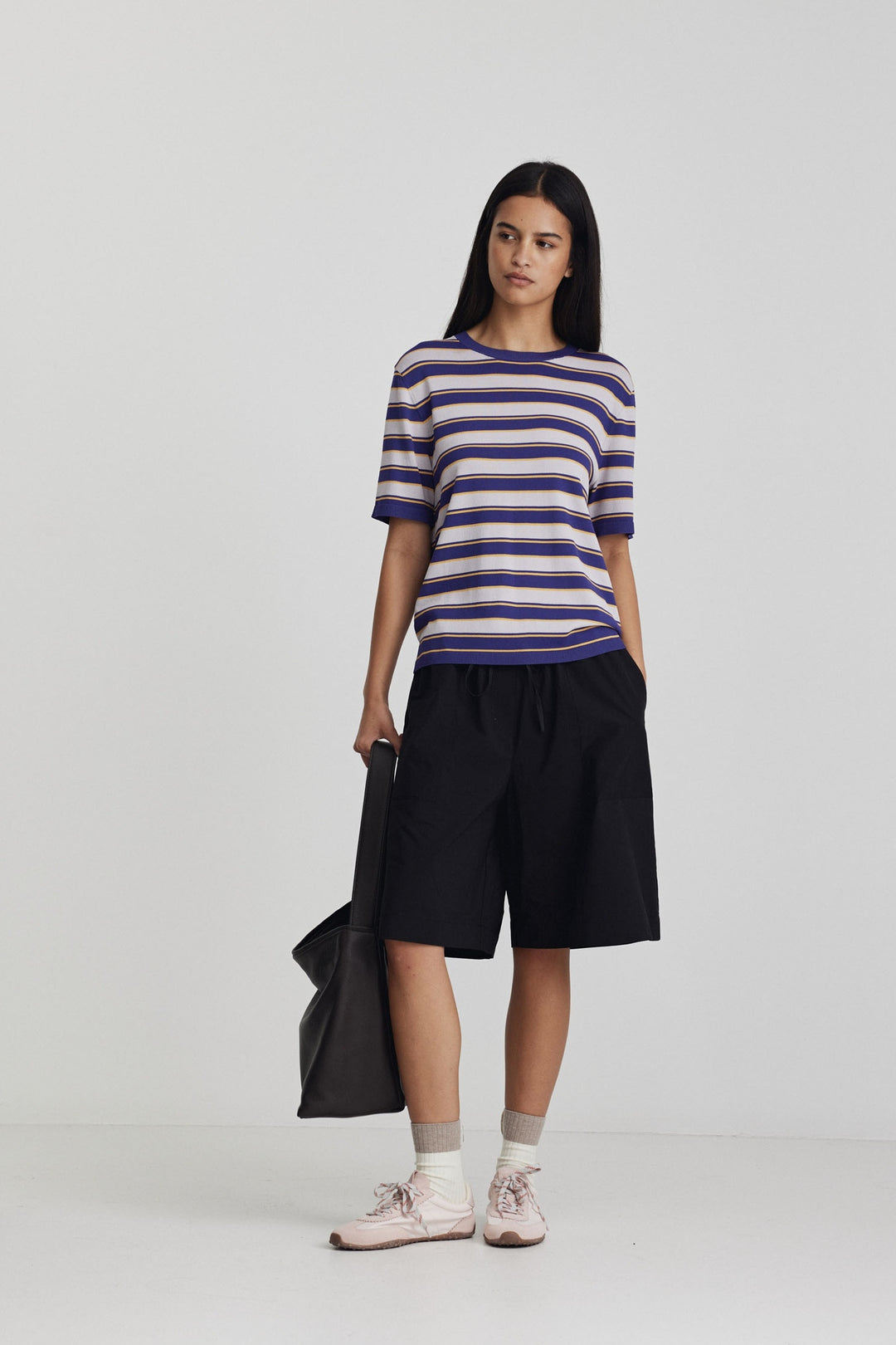 Francisco Knit Tee | Lilac/Dark Purple