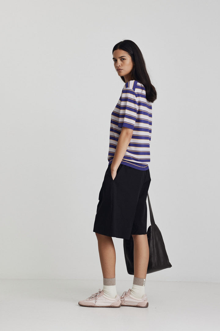 Francisco Knit Tee | Lilac/Dark Purple