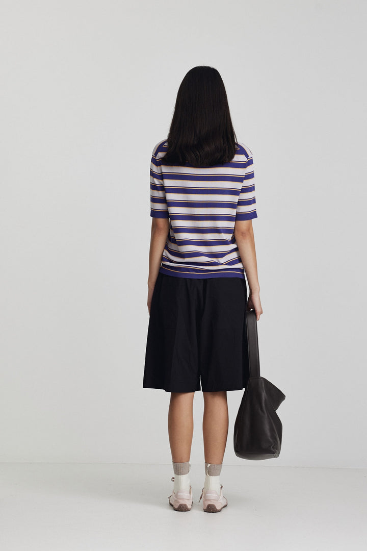Francisco Knit Tee | Lilac/Dark Purple