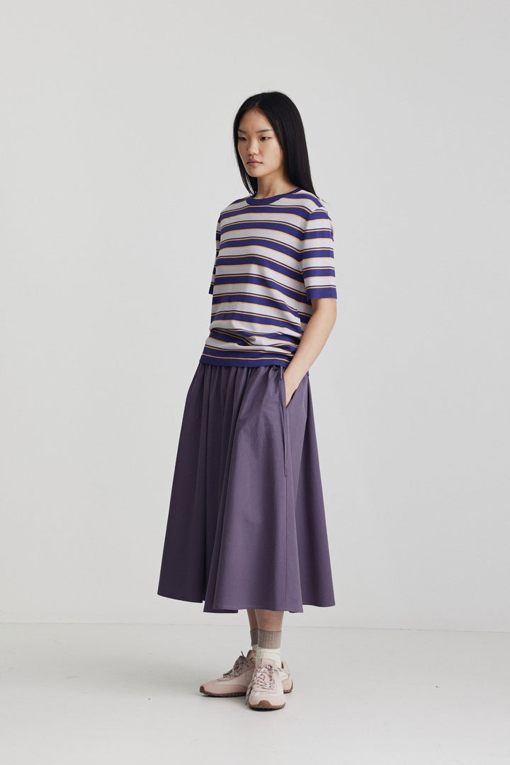 Francisco Knit Tee | Lilac/Dark Purple