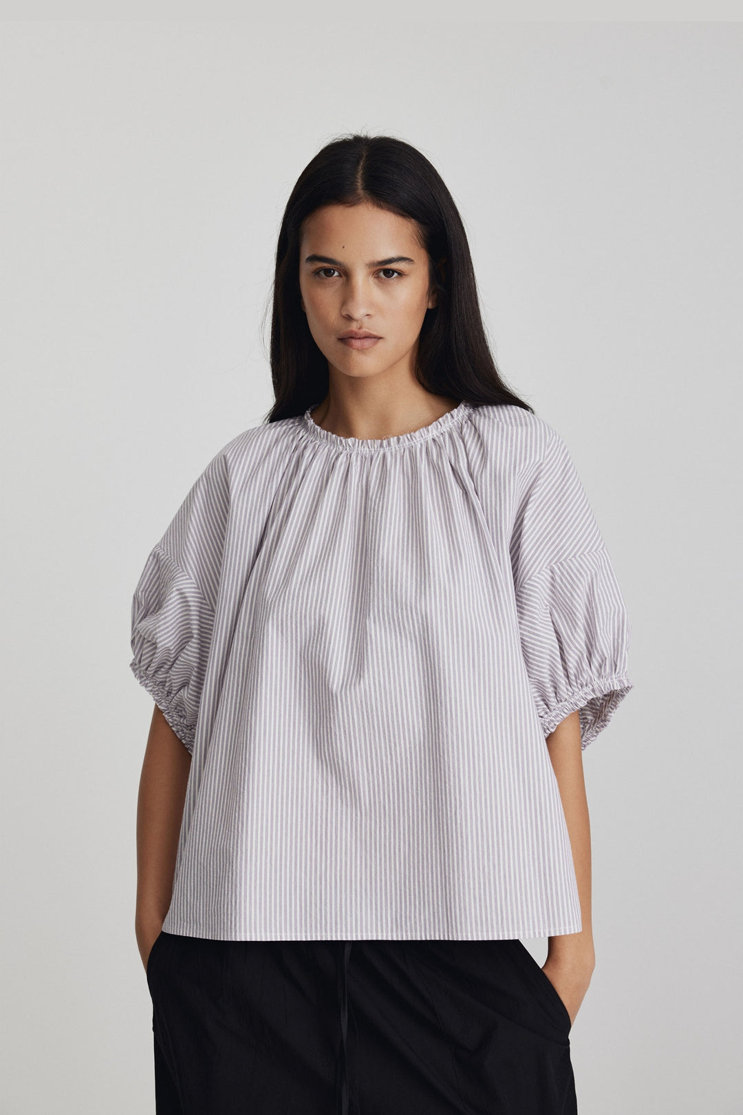 Tomas Top | Purple Stripe