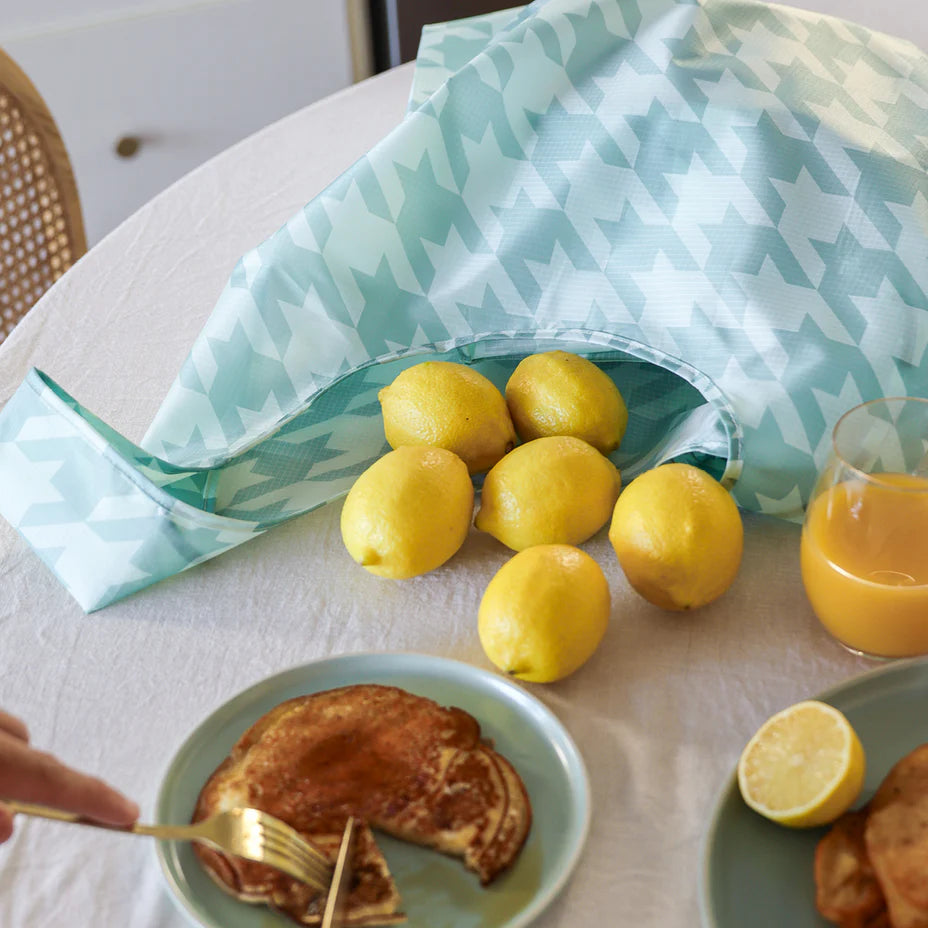 Shopper Bag | Sage Houndstooth