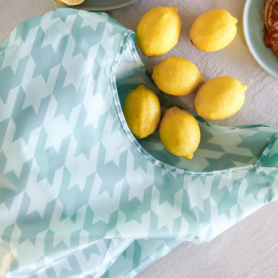 Shopper Bag | Sage Houndstooth