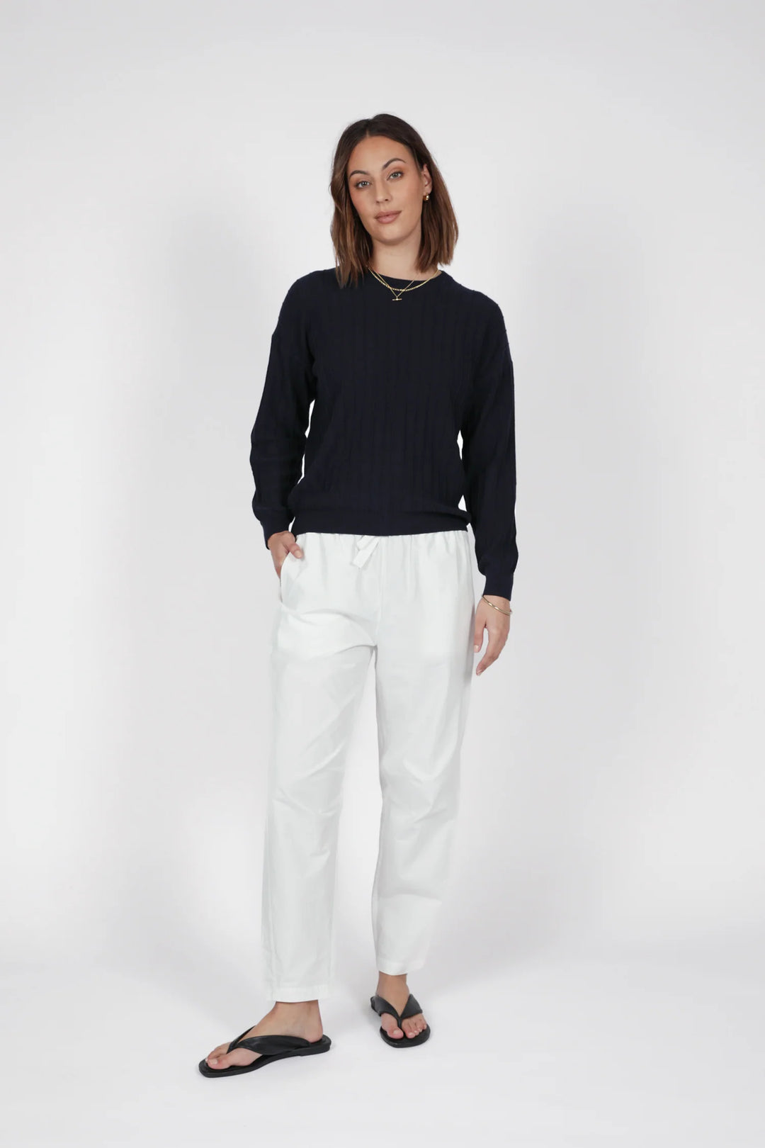 Soleil Knit Sweater | Ink