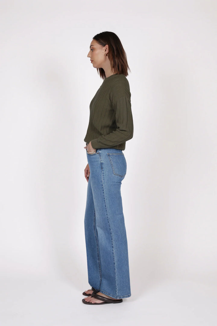 Soleil Knit Sweater | Olive