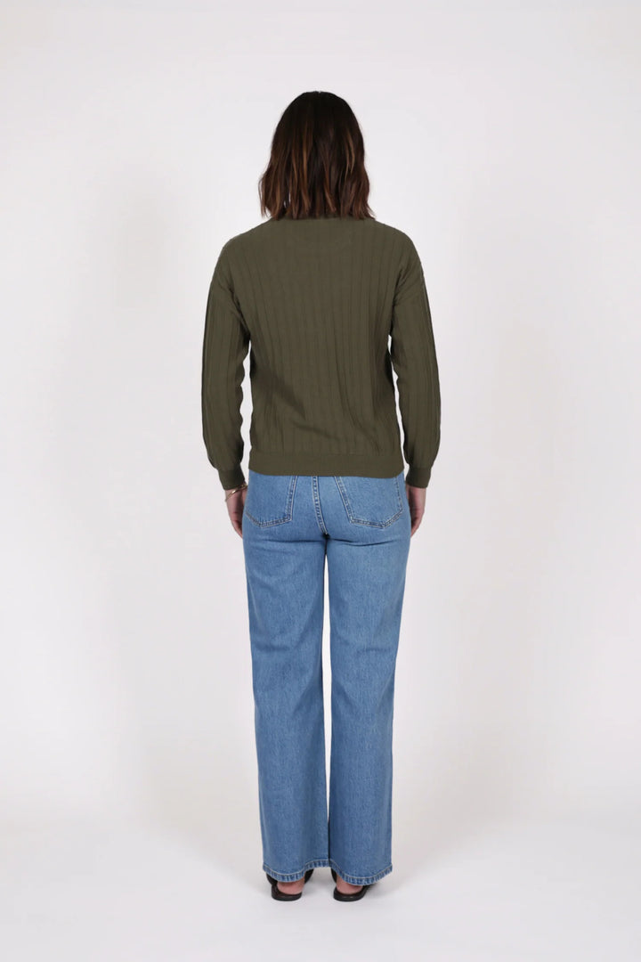 Soleil Knit Sweater | Olive