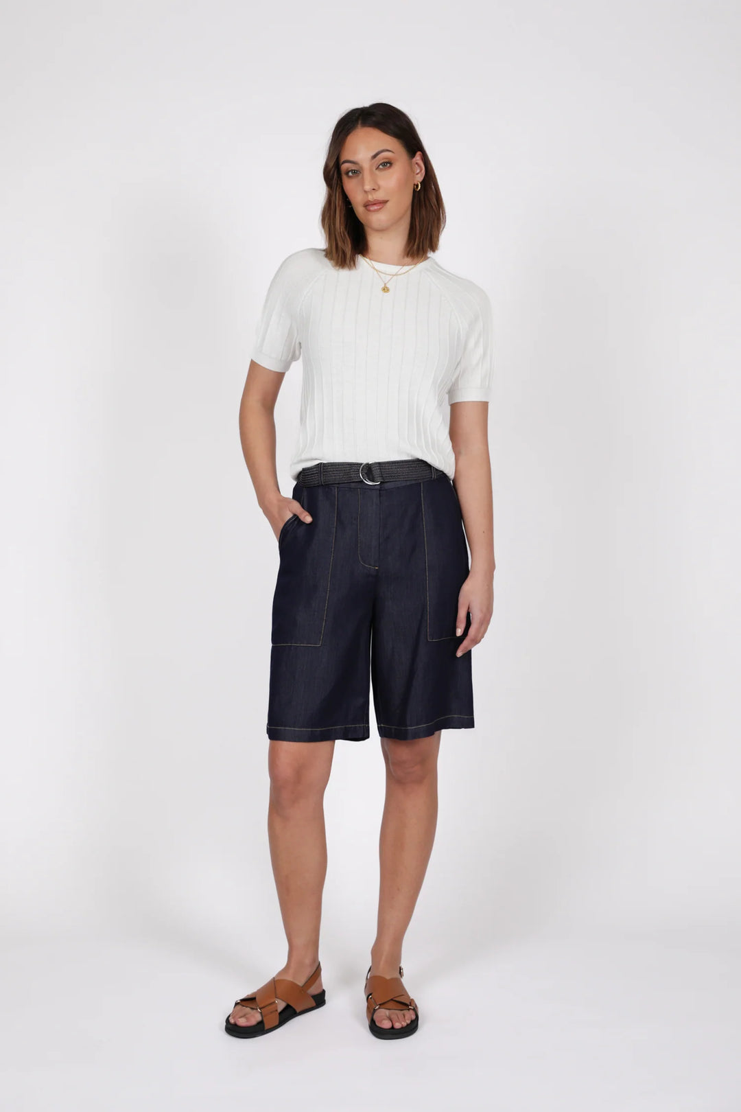 Soleil Knit Tee | Ivory