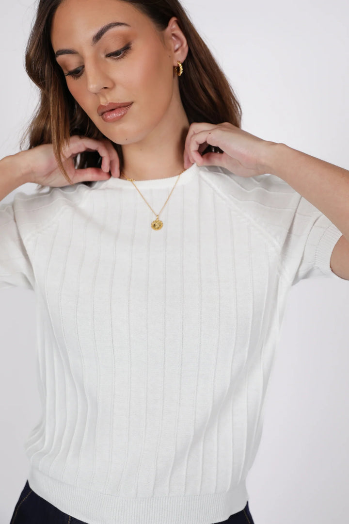 Soleil Knit Tee | Ivory