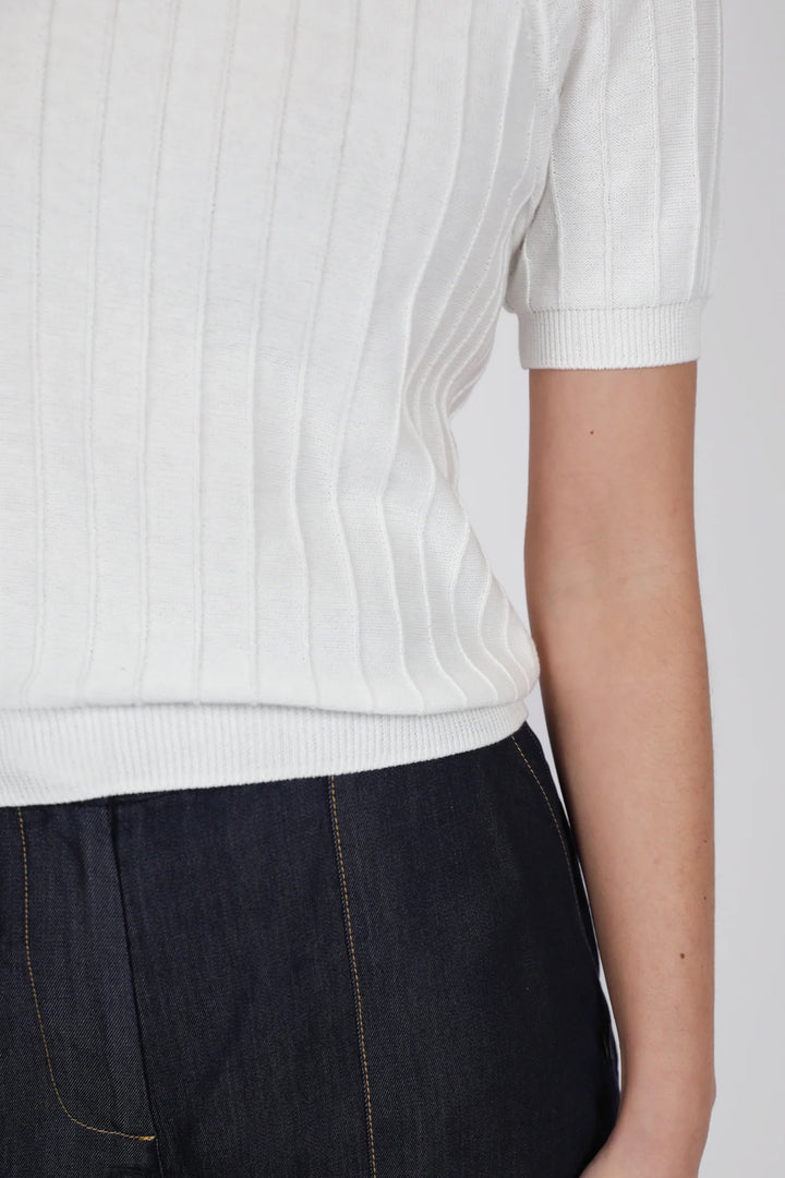 Soleil Knit Tee | Ivory