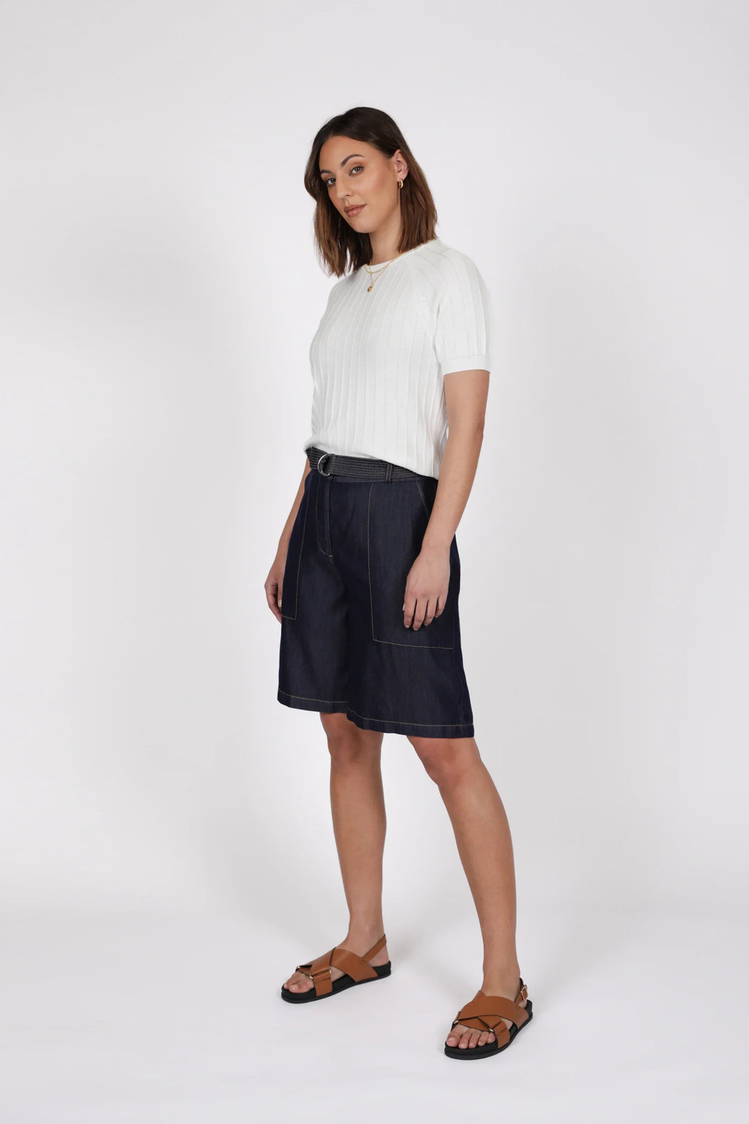 Soleil Knit Tee | Ivory