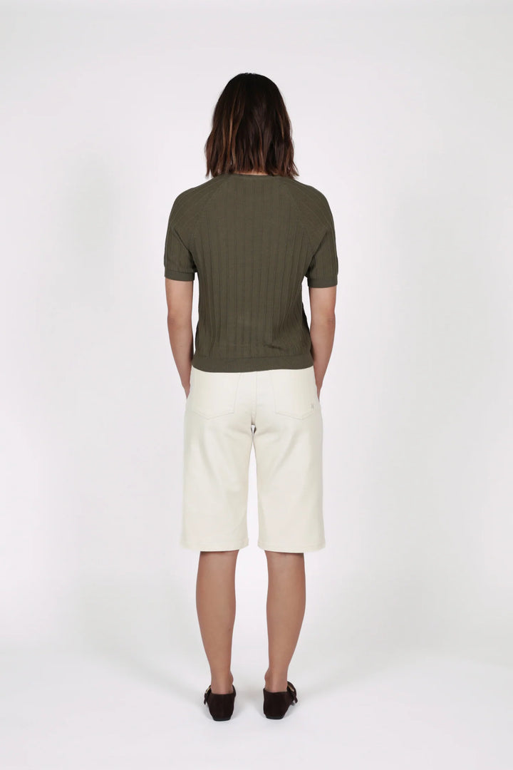 Soleil Knit Tee | Olive