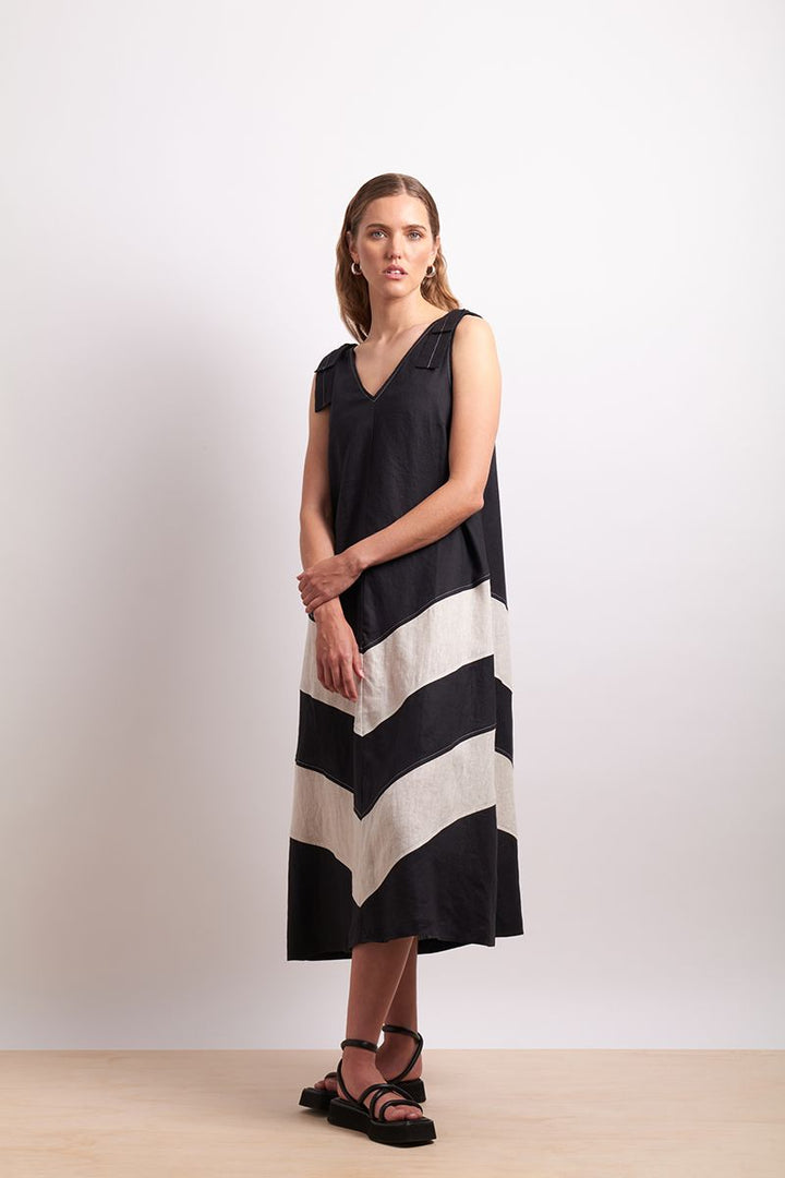 The Mixer Dress | Bk/Sesame