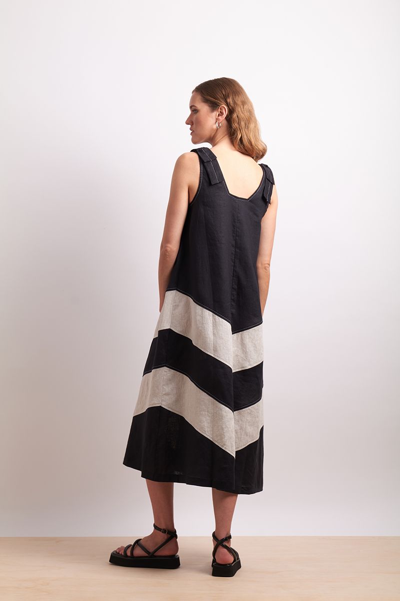 The Mixer Dress | Bk/Sesame
