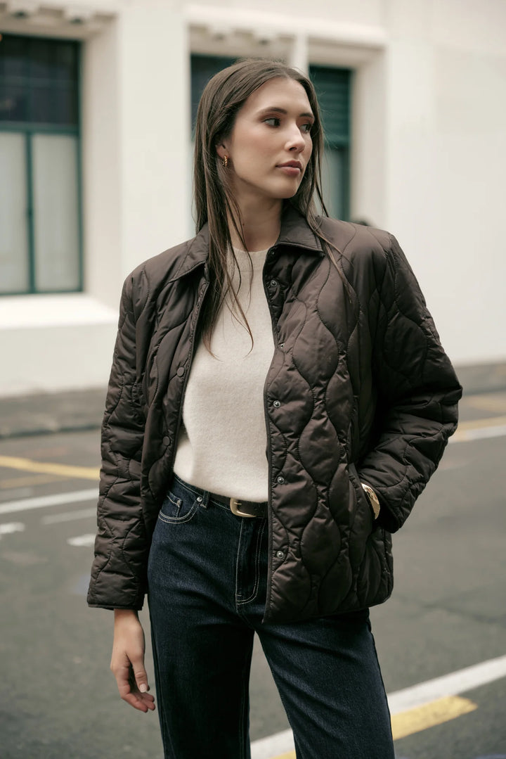 Toronto Quilted Jacket | Java