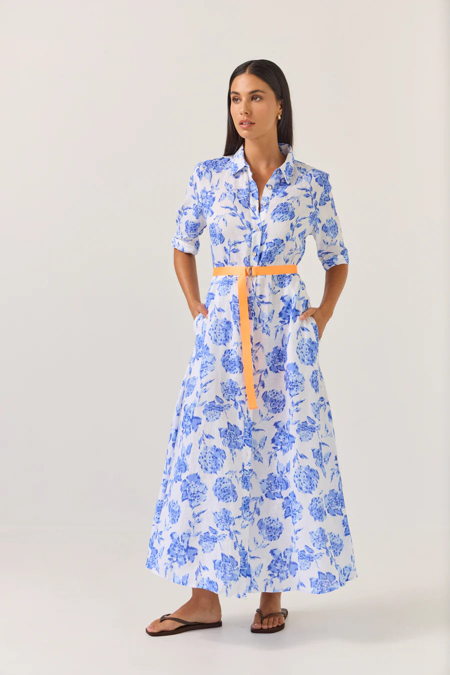 Nicola Dress | Blue Rose