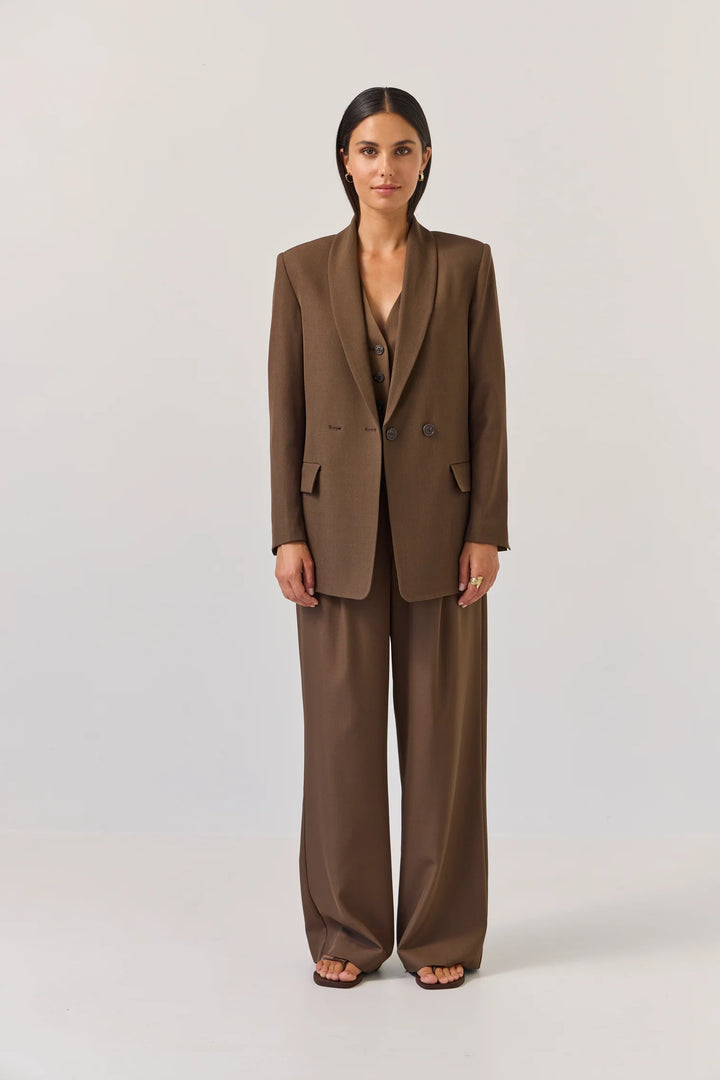 Longline Blazer | Bitter Chocolate