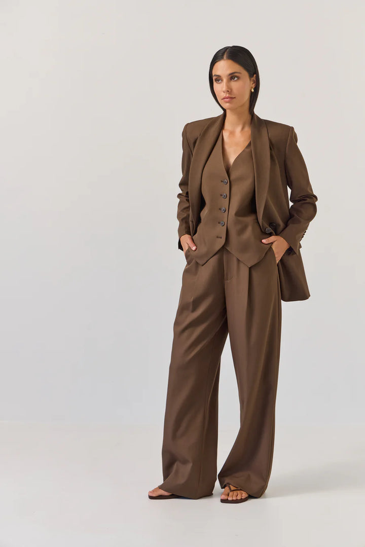Longline Blazer | Bitter Chocolate