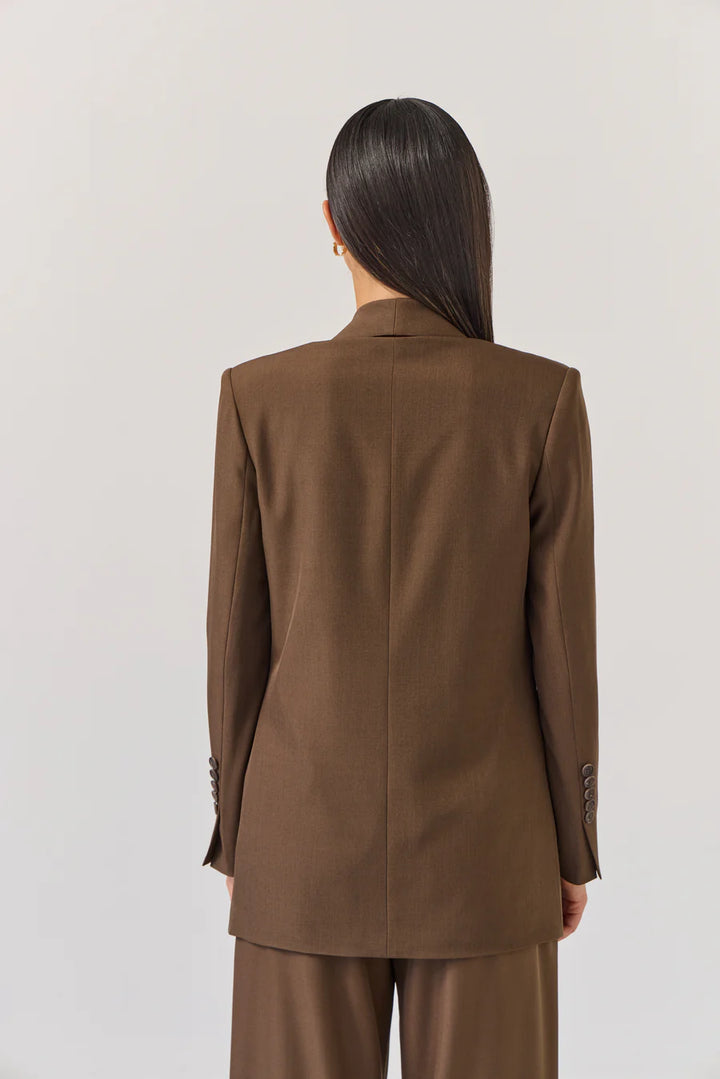 Longline Blazer | Bitter Chocolate