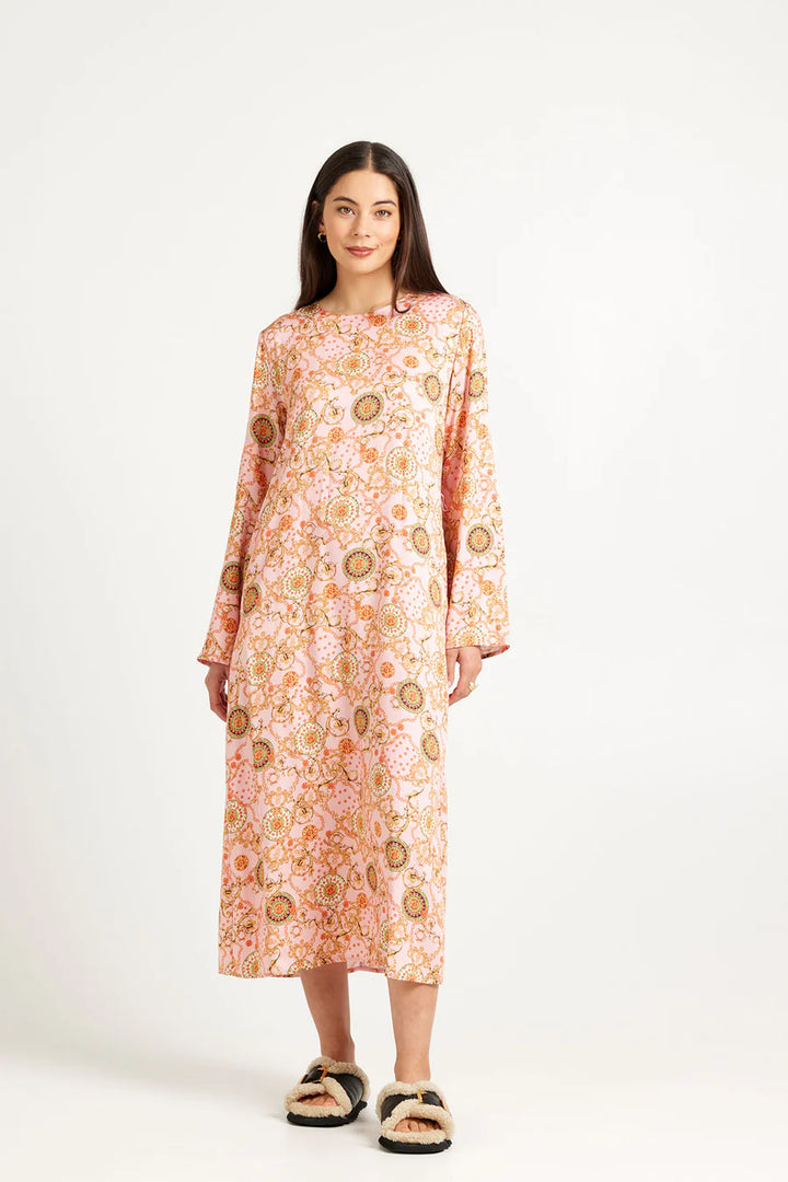 Hayes Dress | Pink Medallion