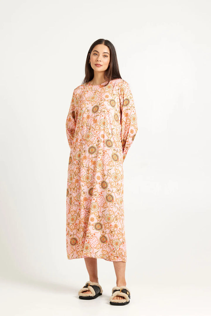 Hayes Dress | Pink Medallion