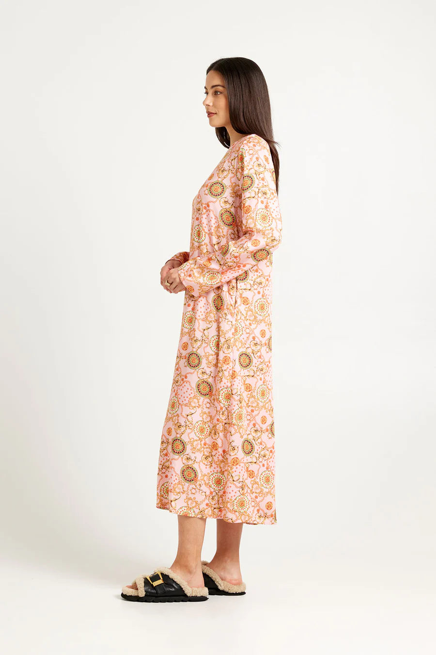 Hayes Dress | Pink Medallion
